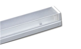 T8灯管支架 1x20W  电感/电子 扁方型棱晶罩支架/单支645x100x88mm