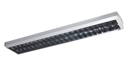 T8 2x40W 欧式明装格栅灯盘 255x1270mm 吸顶式/吊挂式