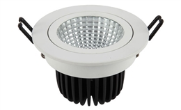 LED 15W COB 嵌灯 可调角度 开孔135mm 黄光白光中性光