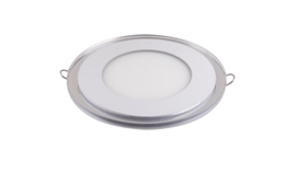 LED 12W超薄双色圆形面板灯 开孔Φ115mm 白光蓝边 可分段控制光色