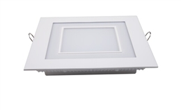 LED 16W方形双色面板灯 开孔163x163mm 白光蓝边 可分段控制光色