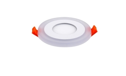 LED 5W侧发光超薄双色面板灯 开孔Φ70mm 可分段控制光色