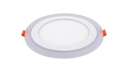 LED 16W侧发光超薄双色面板灯 开孔Φ160mm 可分段控制光色