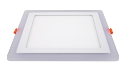LED面板灯 24W侧发光方形双色面板灯 开孔210x210mm 可分段控制光色