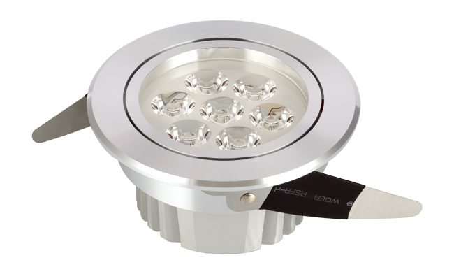 LED 7W 连体透镜  天花灯 开孔95mm 黄光白光中性光